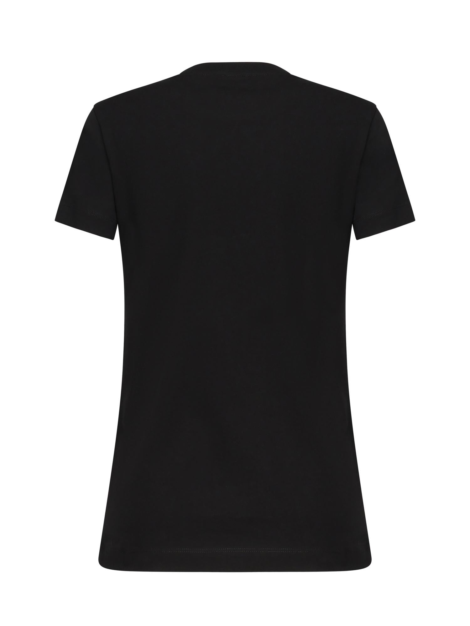 T-shirt con ricamo logo lettering 101752 A2RDZ99 PINKO 