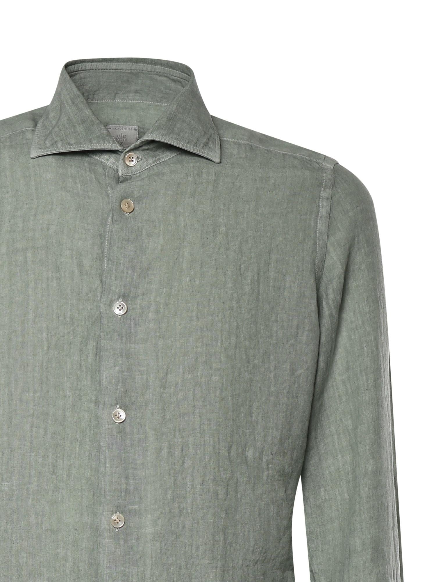 Camicia Dandy in lino M75CAMH11TET0I026 07NN ELEVENTY 