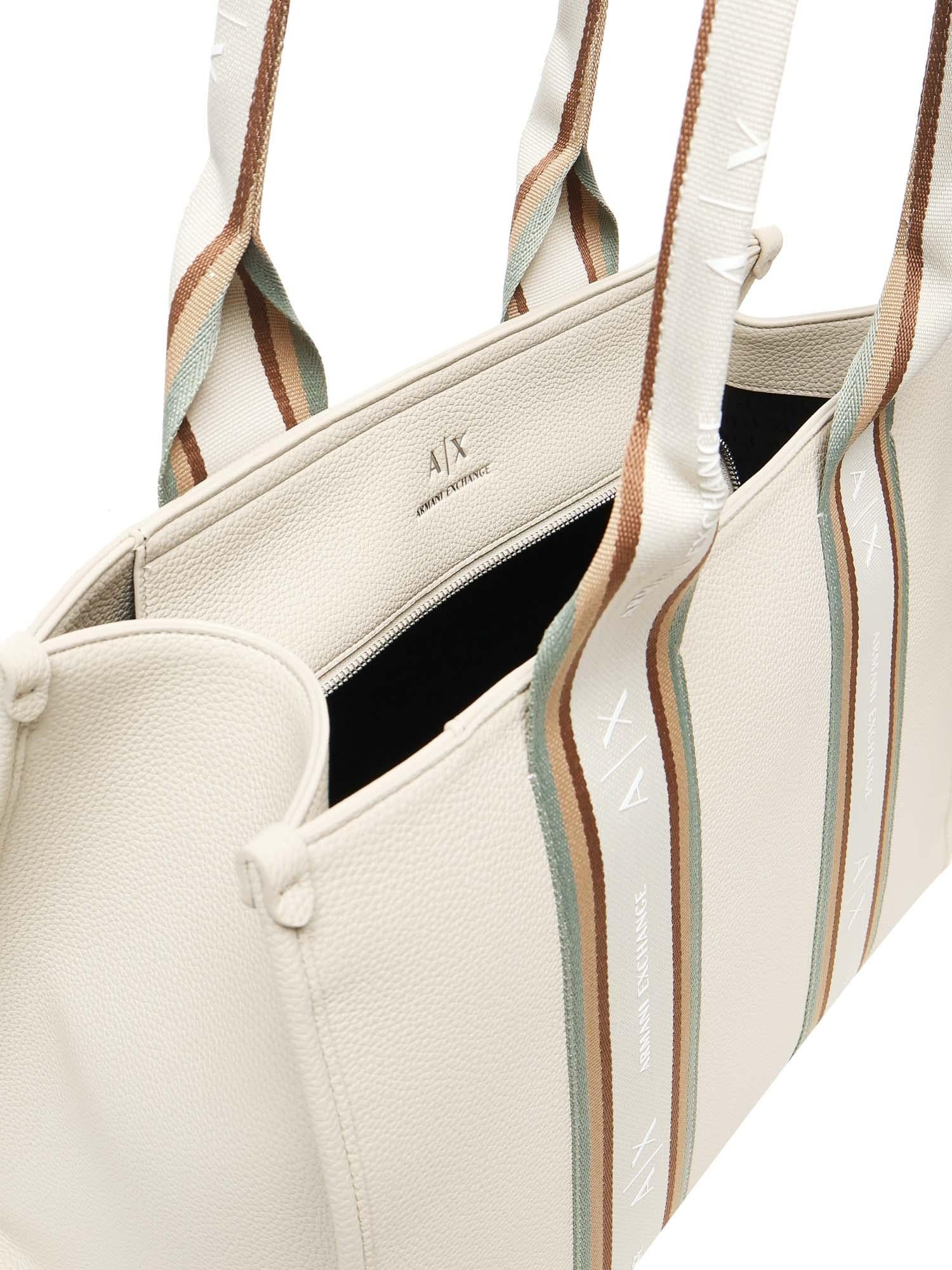 Tote bag con bande a contrasto<BR/> XW000934 AF13685M8126 ARMANI EXCHANGE 