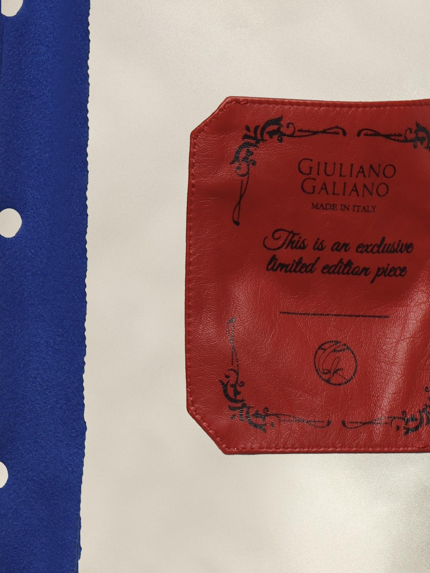 Bomber Varsity in nappa e tessuto VARSITY NAPPABLU GIULIANO GALIANO 