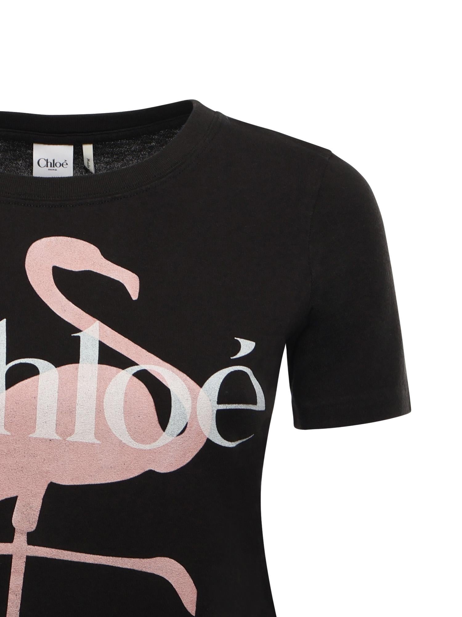 T-shirt in jersey di cotone con logo CH26SJH08194 070 CHLOÉ 