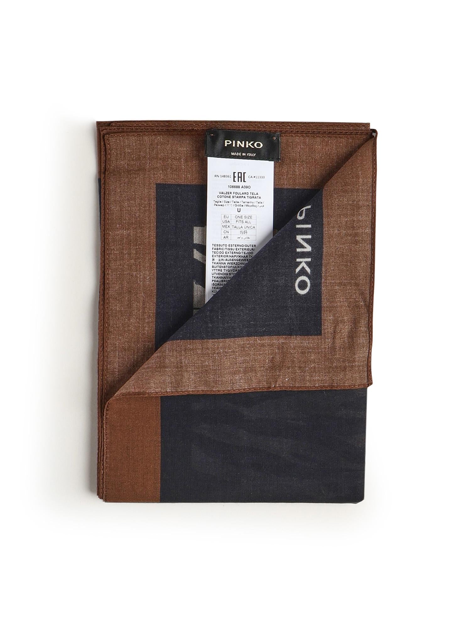 Foulard in cotone con logo 106688 A39OLZ5 PINKO 