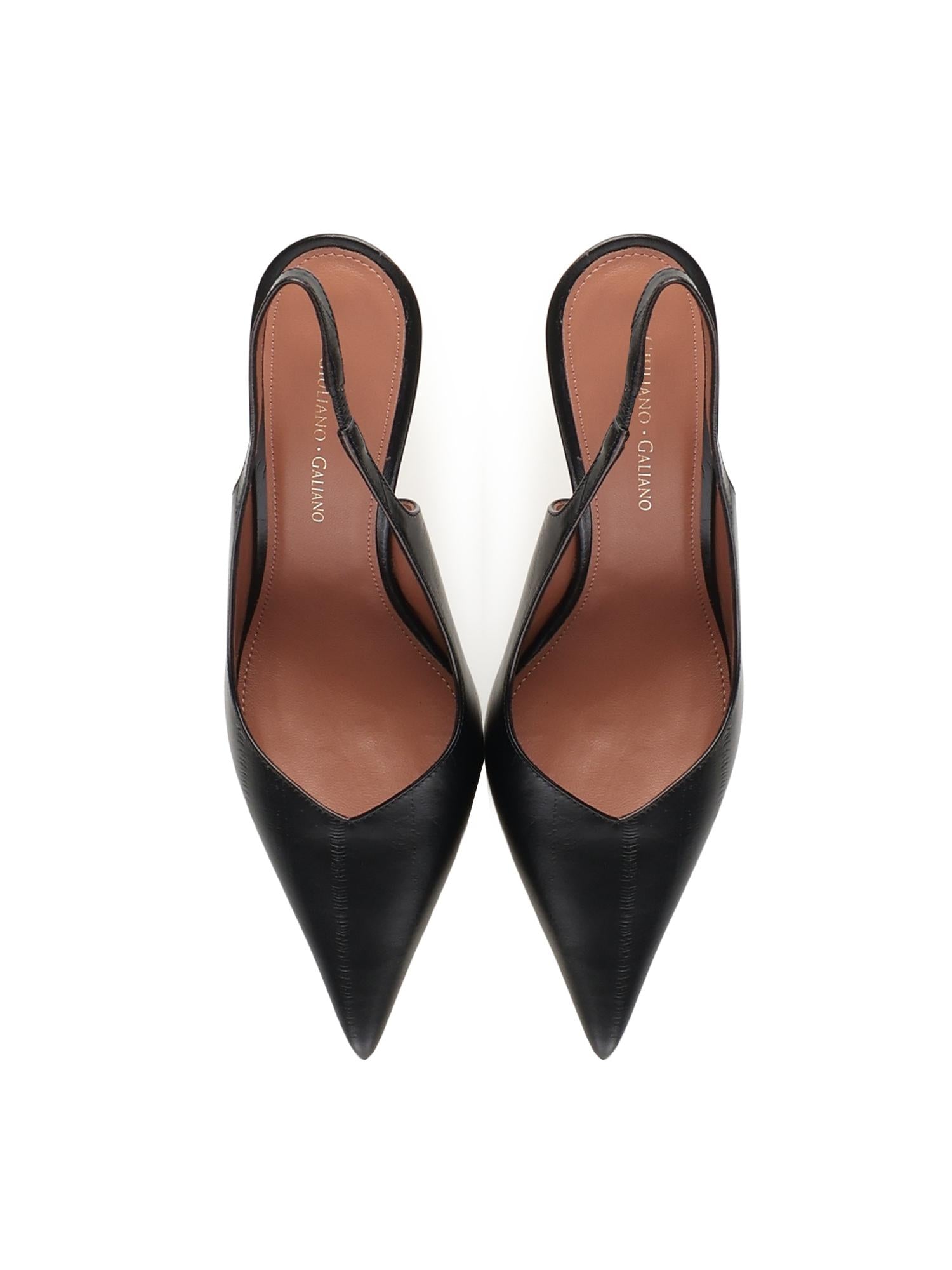 Décolleté slingback in pelle HOLLY 90 ANGUILLANERO GIULIANO GALIANO 