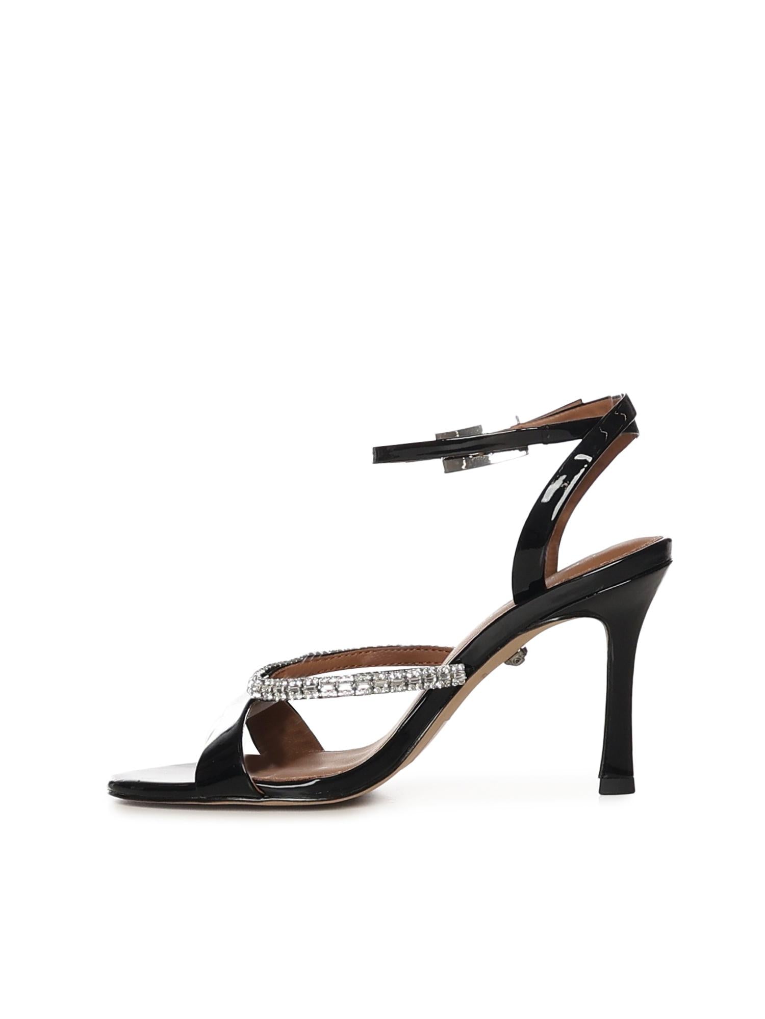Sandali in vernice con cristalli 5393700309 BLACK KURT GEIGER 