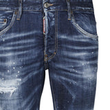 Jeans skater in denim stressed S74LB1556 S30664470 DSQUARED2 