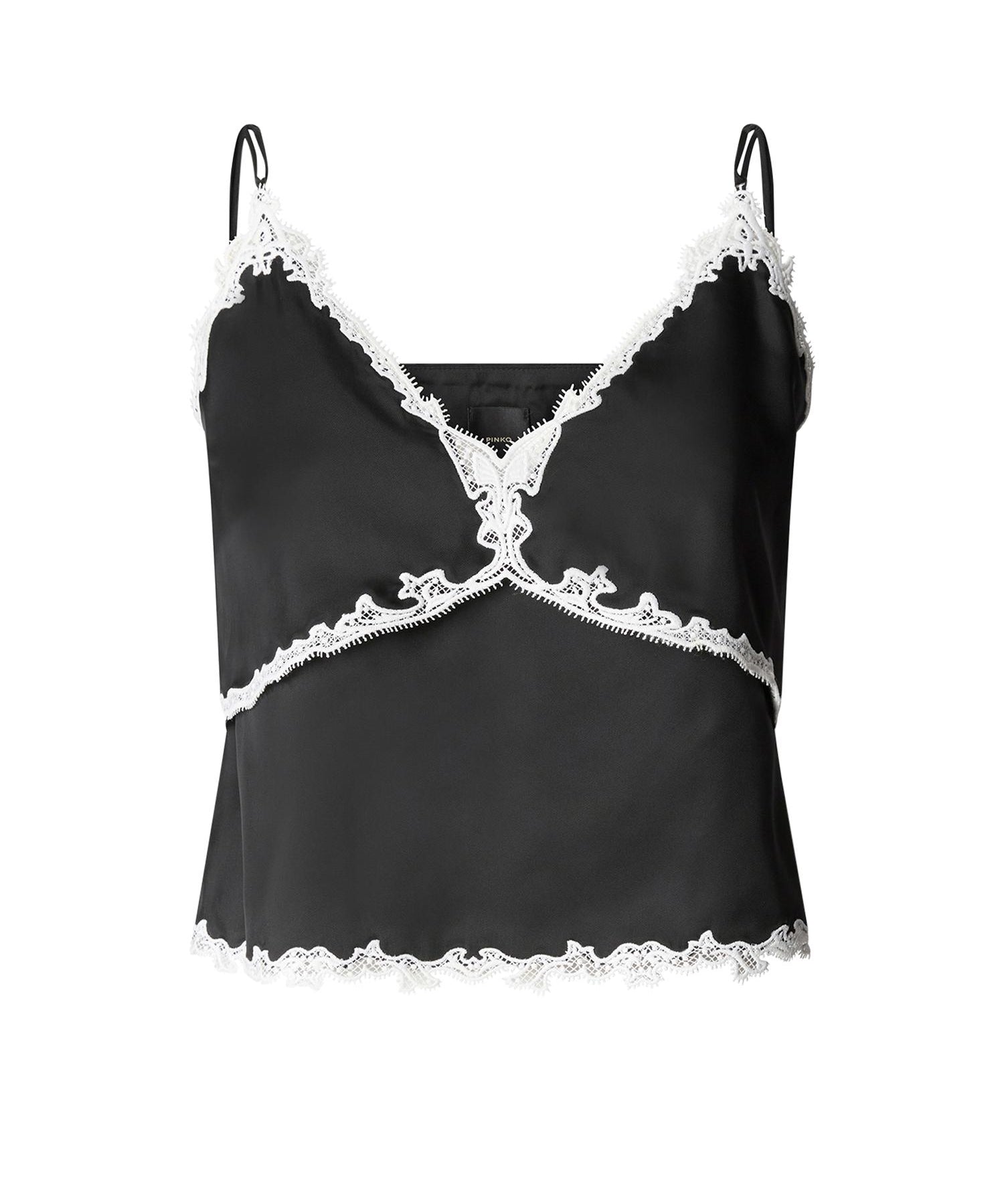 Top con inserti in pizzo 106893 A3AVZCB PINKO 