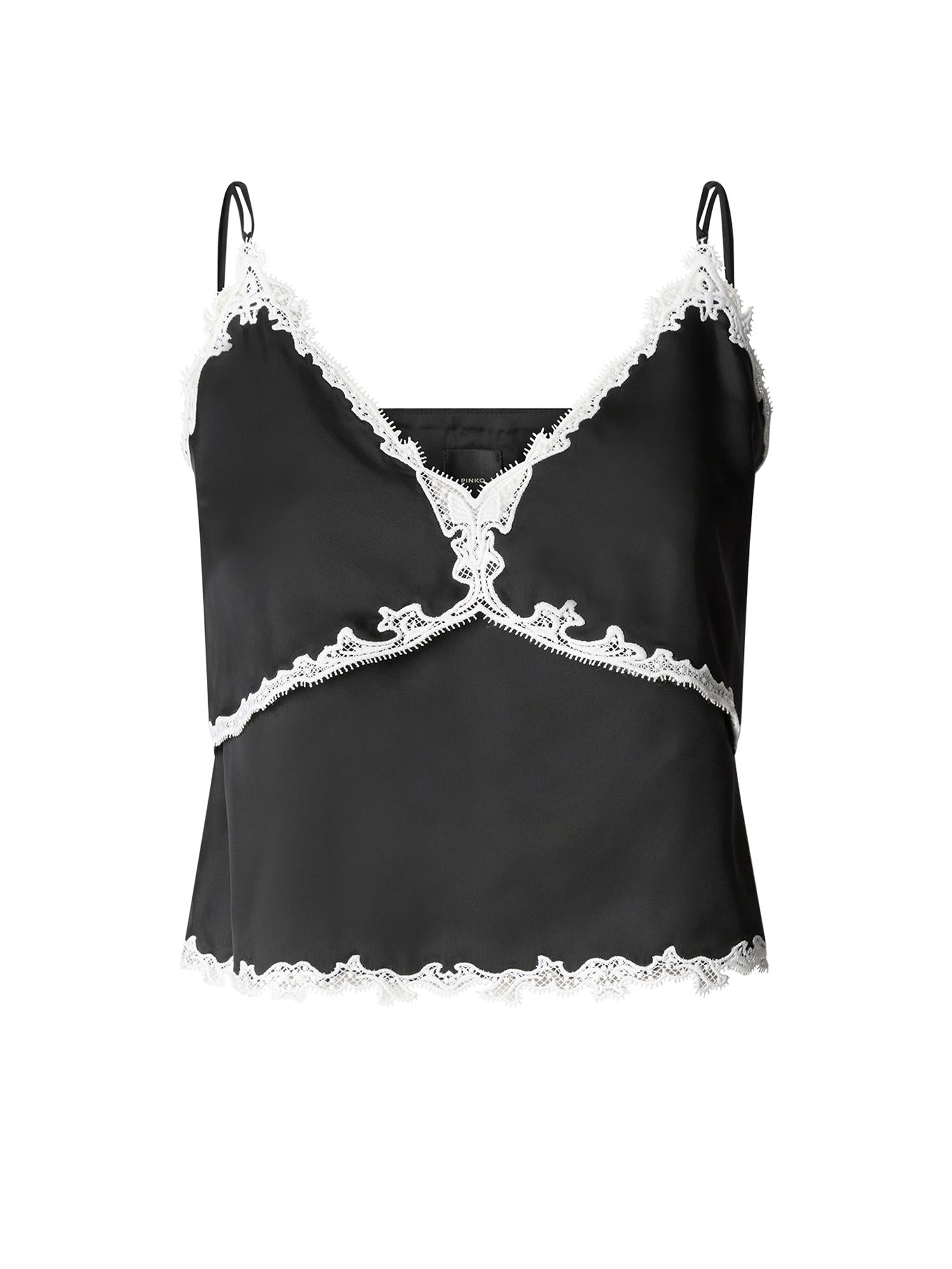 Top con inserti in pizzo 106893 A3AVZCB PINKO 