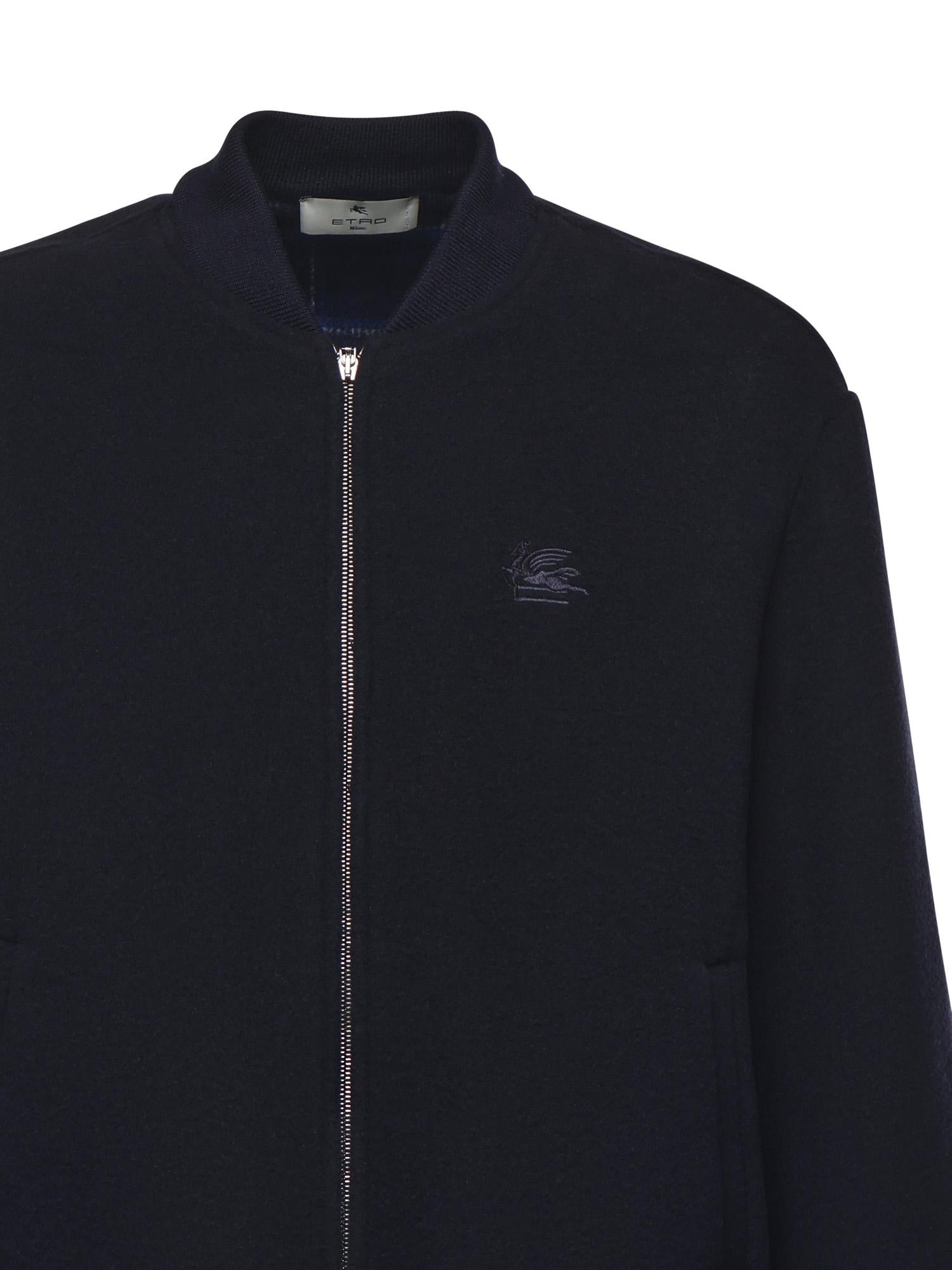 Bomber in lana con logo ricamato MRBA0016 99TQB69S9885 ETRO 