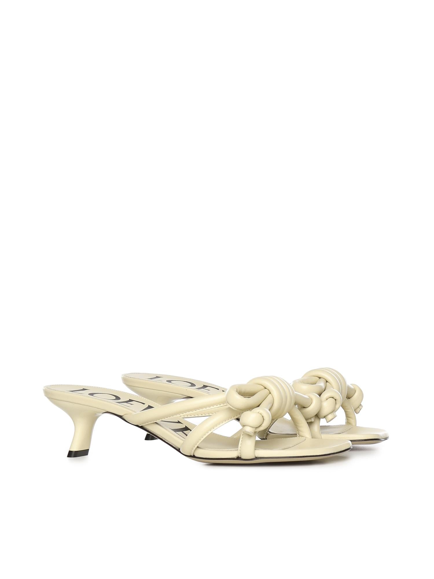 Sandalo Flamenco Knot in pelle LLSP465X10 8020 LOEWE 