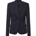 Blazer sfiancato in lana gessata 105626 A2QYEZ1 PINKO 