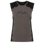 Canotta in jersey con logo 106562 A383L64 PINKO 