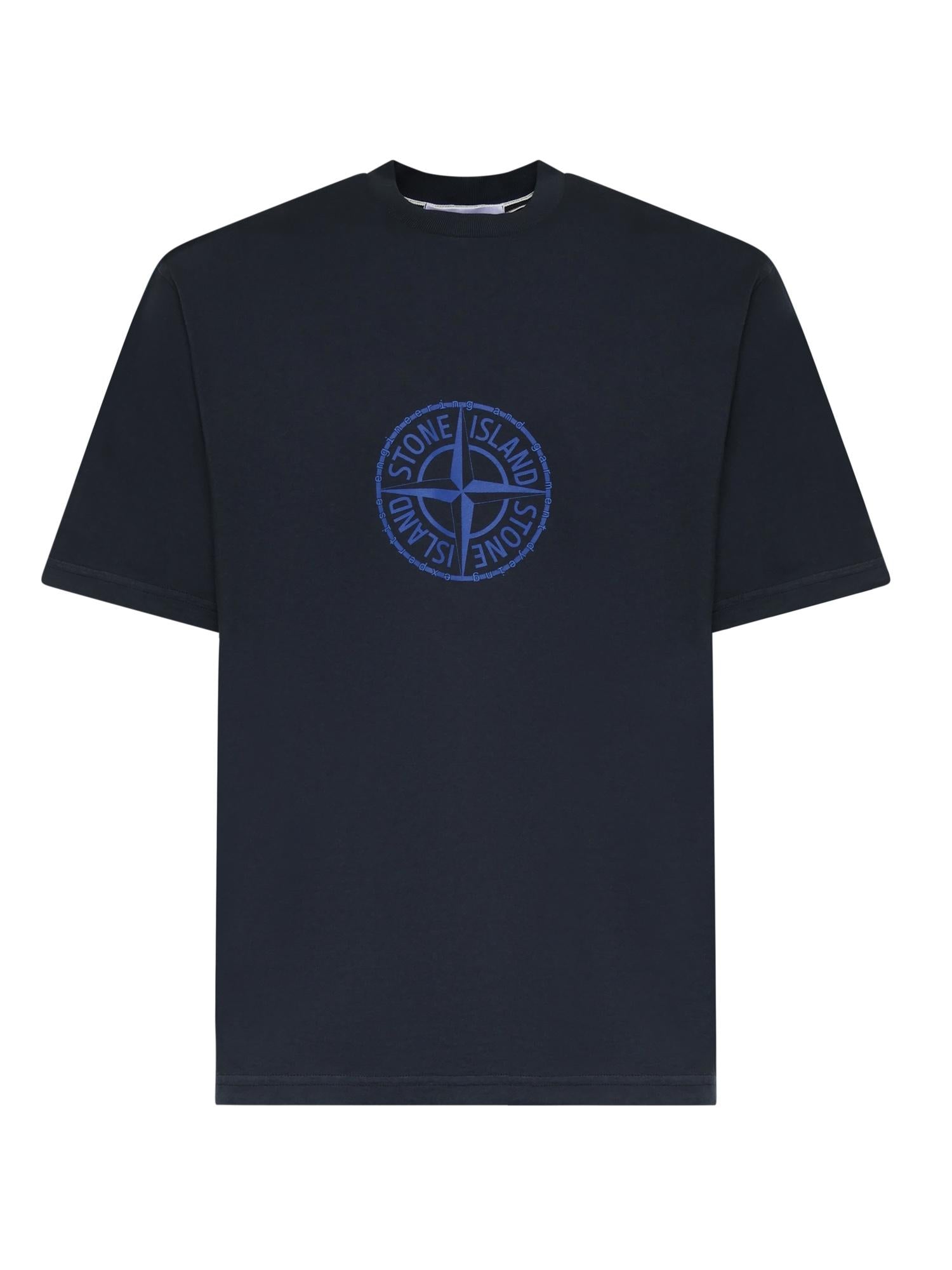 T-shirt con stampa 'All Around Compass' L1S152100001 S0362V0020 STONE ISLAND 