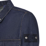 Overshirt in denim con logo L1S141200002 S00J7VJ201 STONE ISLAND 