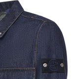 Overshirt in denim con logo L1S141200002 S00J7VJ201 STONE ISLAND 