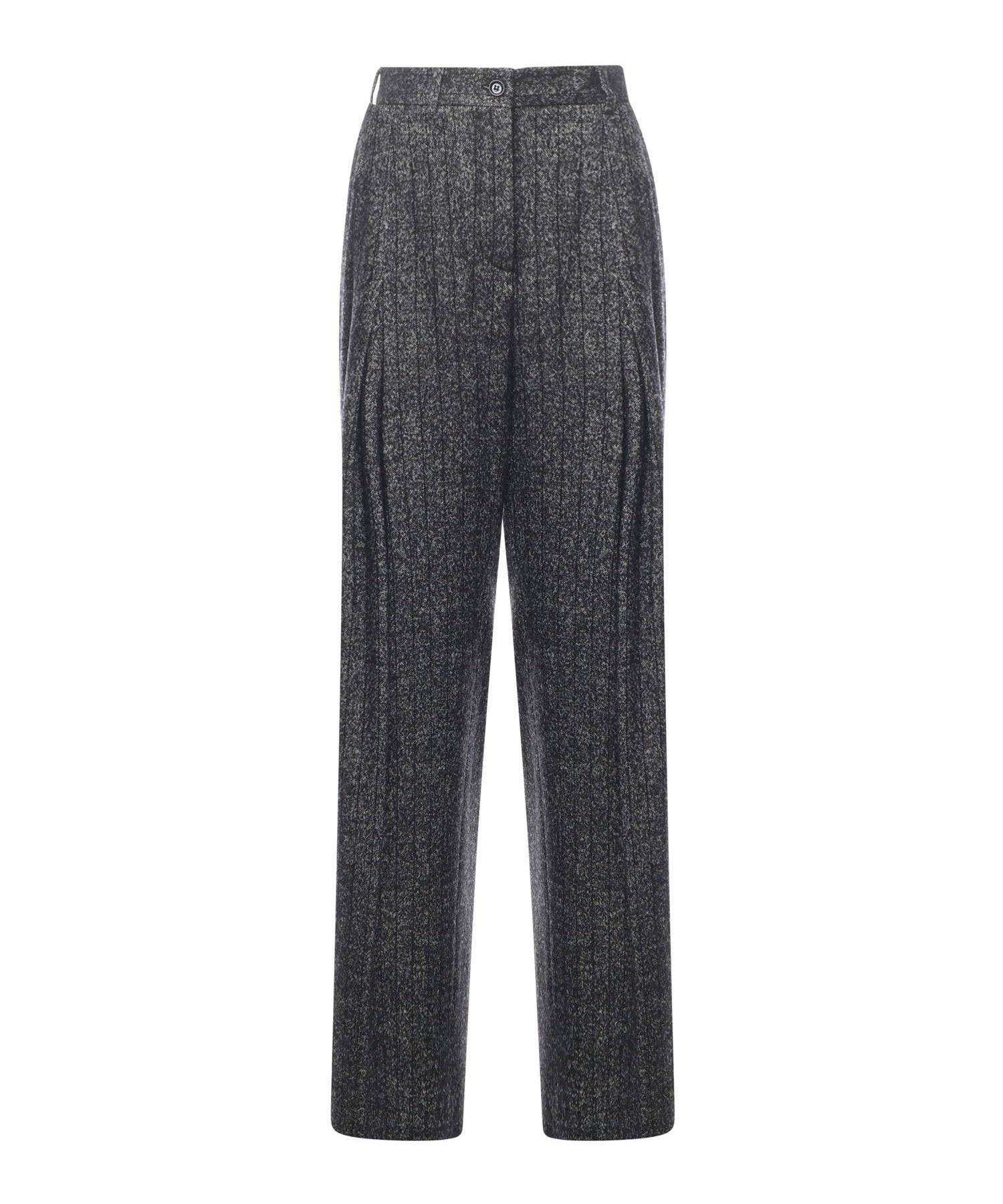 Pantaloni in lana rigata FTDC7T FRZANS8051 DOLCE & GABBANA 
