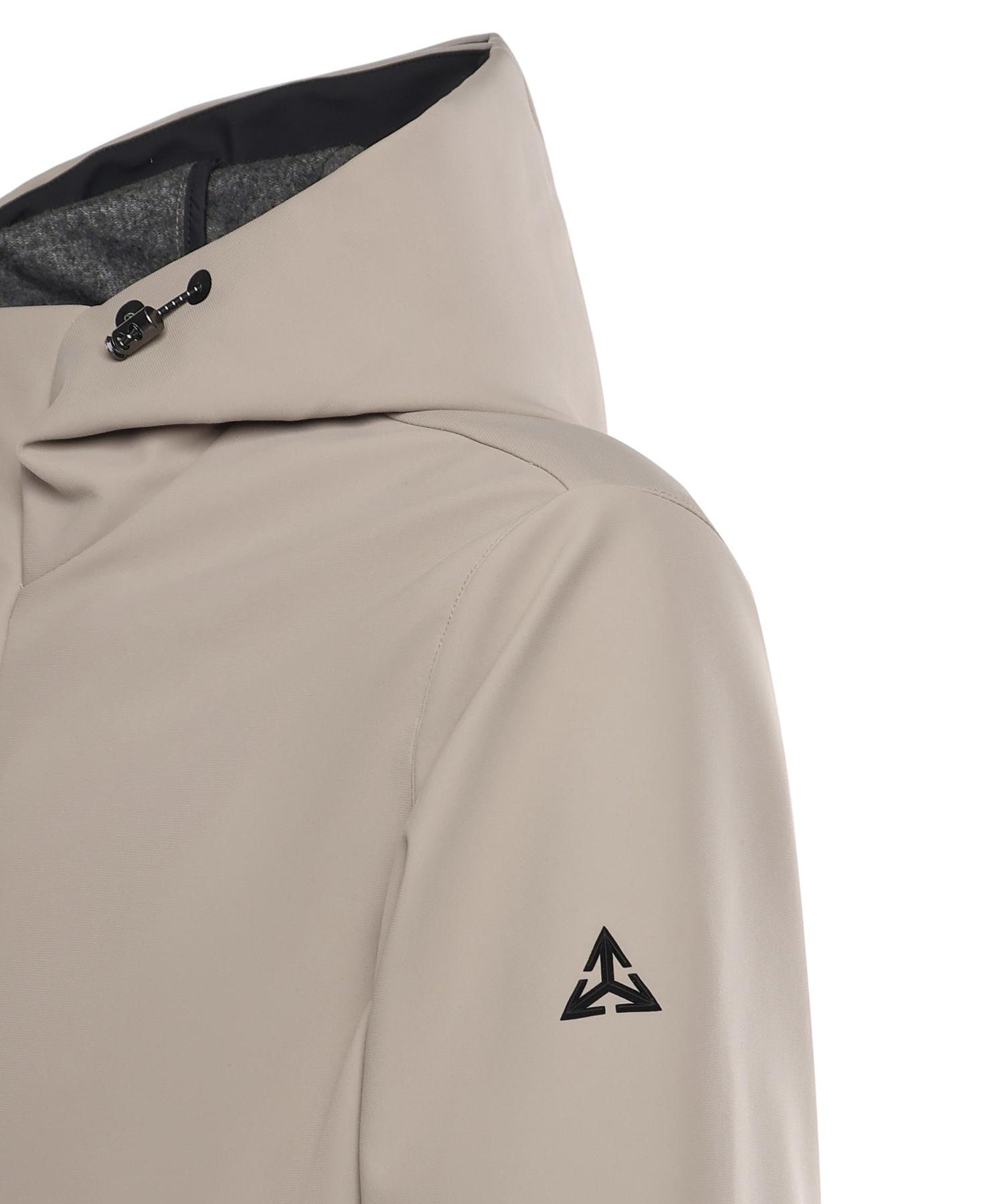 Parka con cappuccio e logo HE9440013 BEIGE HESKIMO 