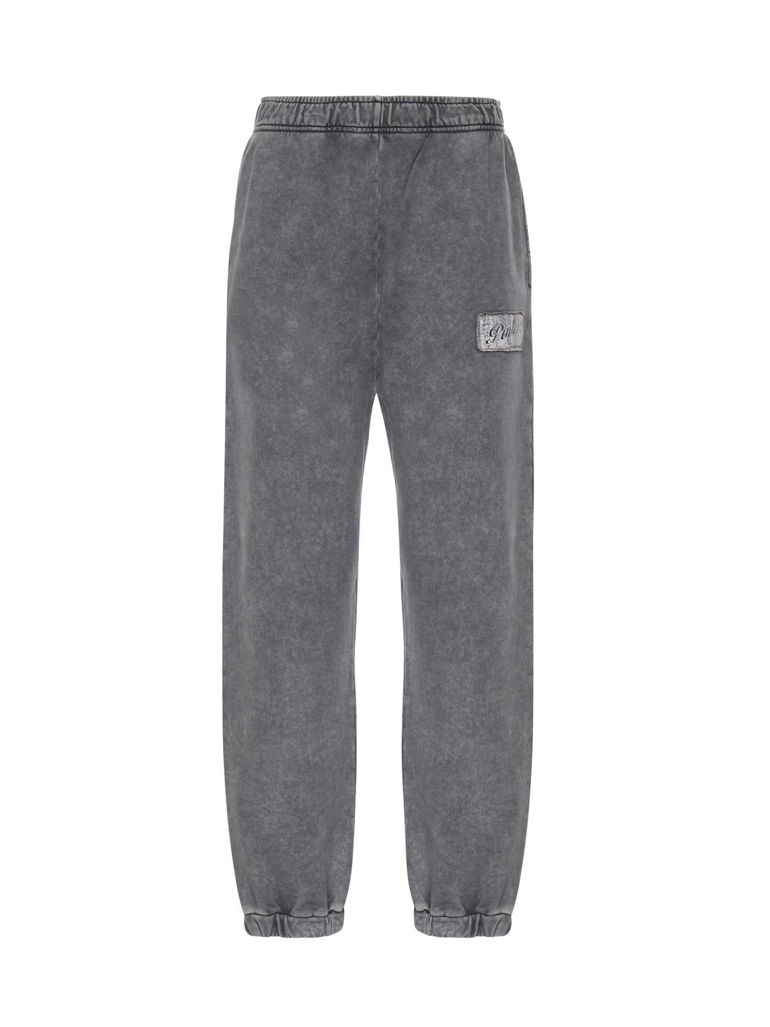 Pantaloni joggers in felpa con logo 105508 A33MK10 PINKO 