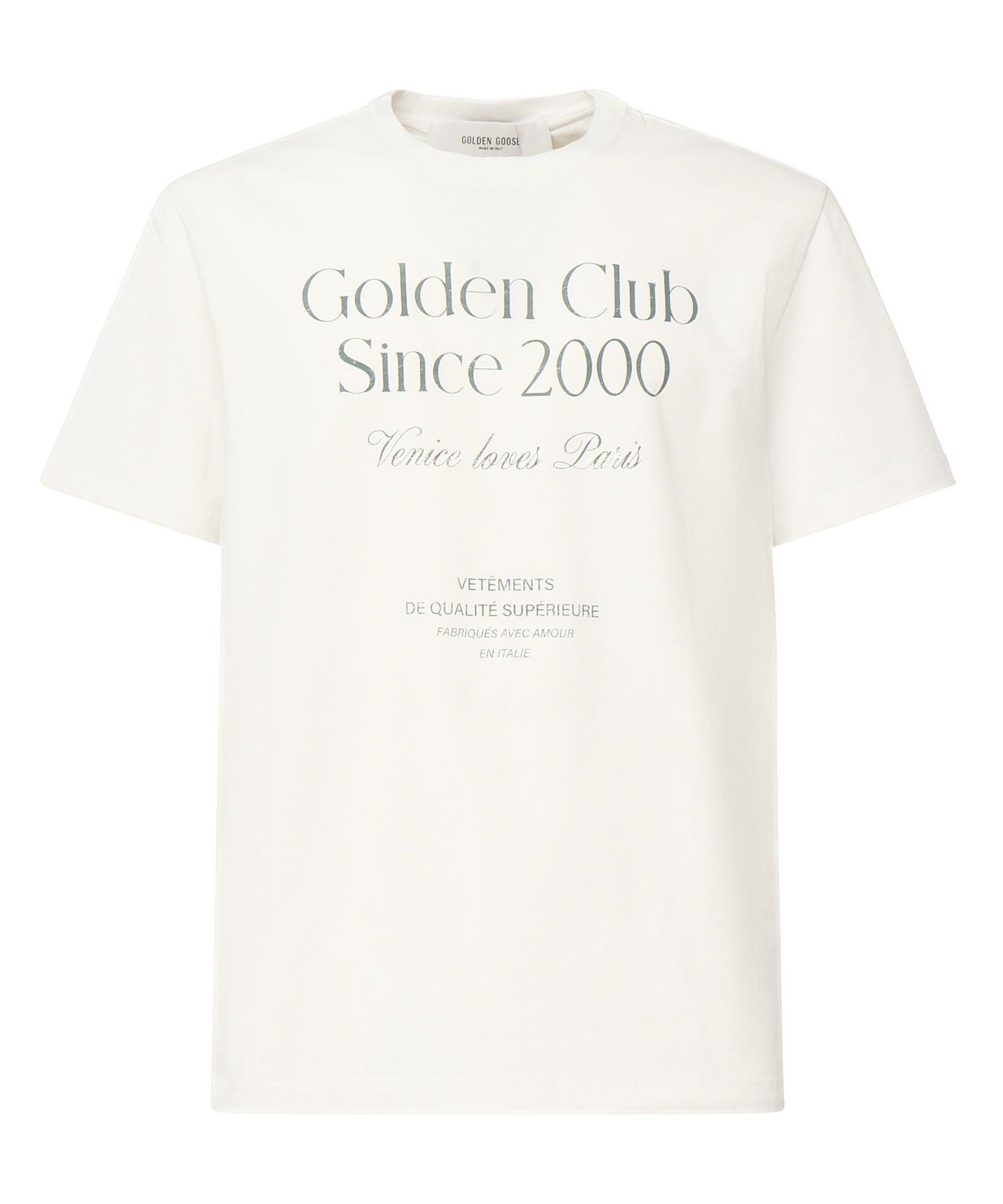 T-shirt in cotone con stampa<BR/> GMP01220 P00225411616 GOLDEN GOOSE 