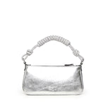 Mini bag 'Mini Half Moon Baguette' in pelle laminata con strass 105915 A2WDZZFN PINKO 
