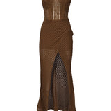 Vestito lungo Fae 255610 BROWN CHARO RUIZ 