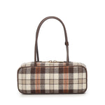 Bauletto Beau in tartan con dettagli in pelle<BR/> 5BB173 2DU5F0Z0F MIU MIU 