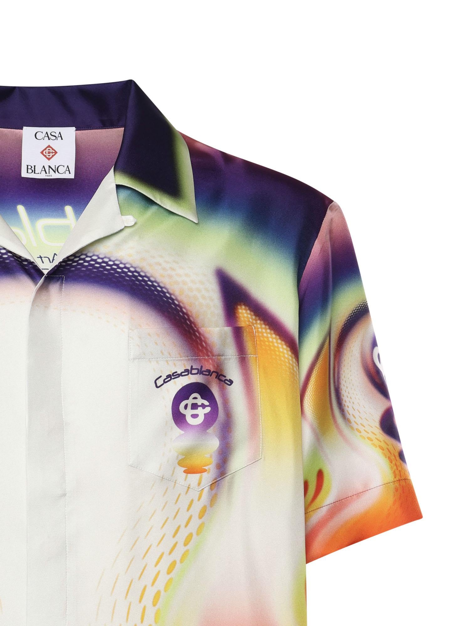 Camicia in seta con stampa MSS26SH003 01 CASABLANCA 