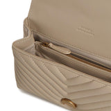 Borsa a mano media Love Bag Puff Chevron in nappa<BR/> 100043 A0GKC50Q PINKO 