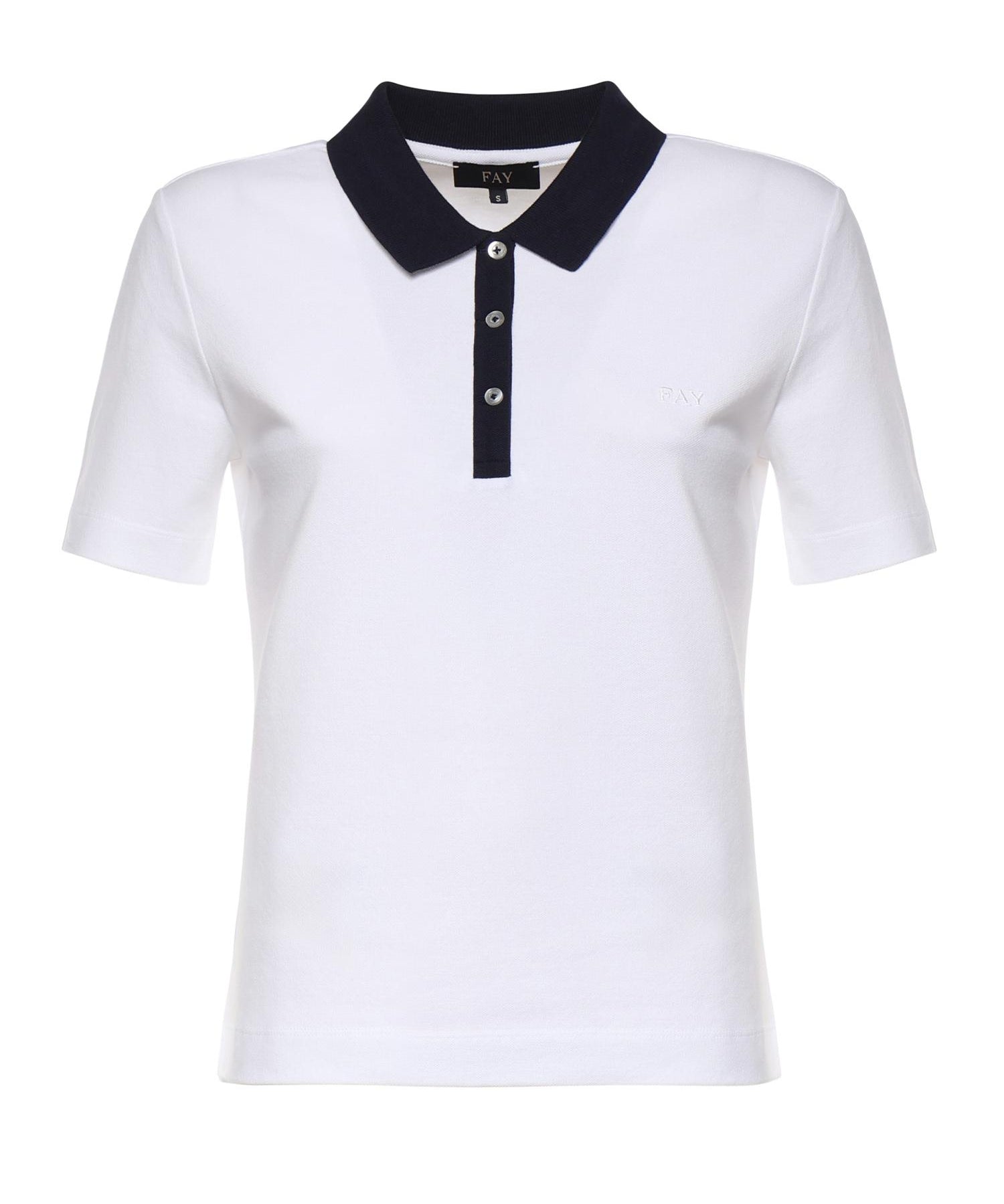 Polo in piquet stretch NPWB252650STDW B001 FAY 