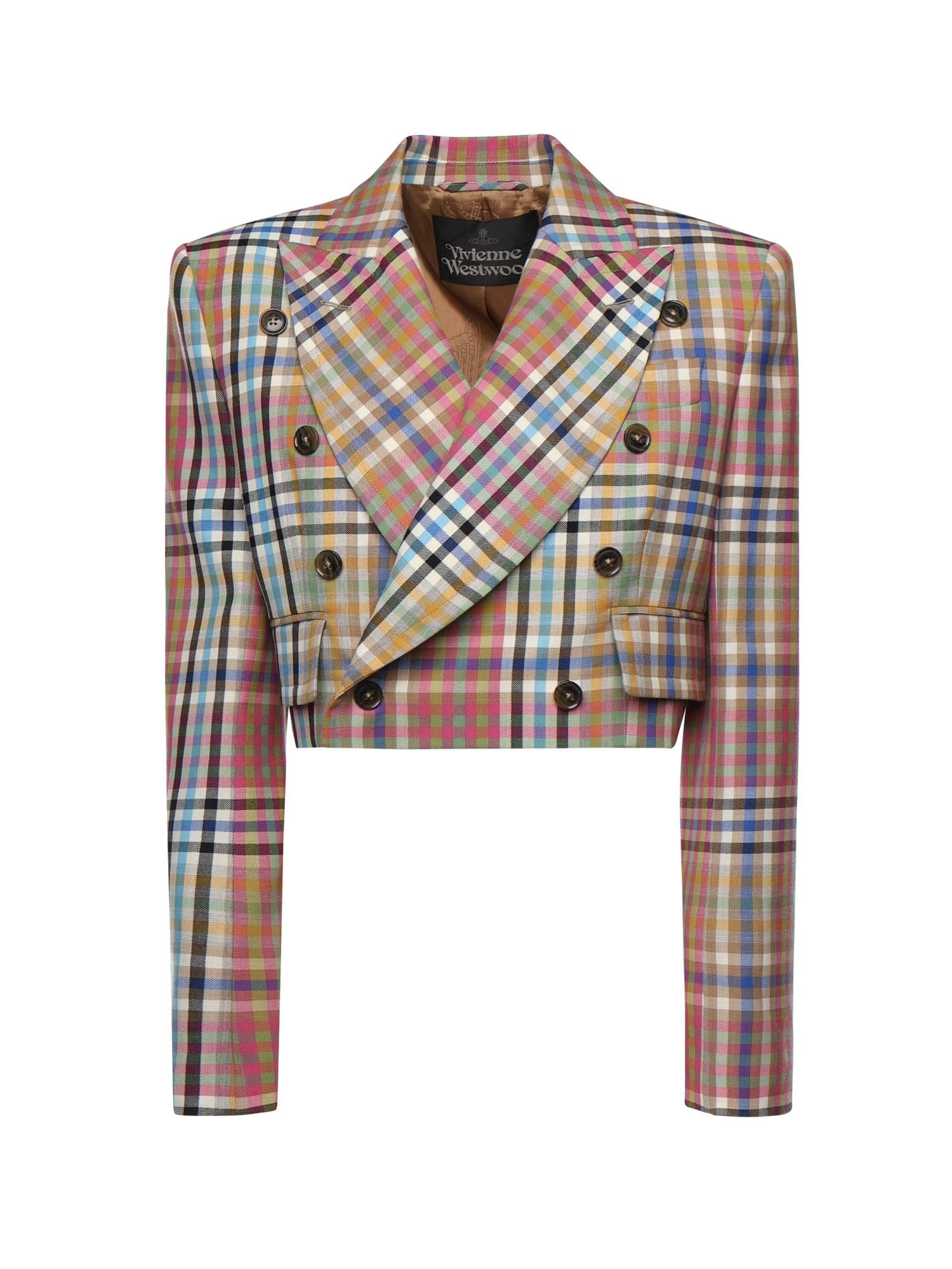 Blazer cropped Cut Off in lana 1401007O W01CDO215 VIVIENNE WESTWOOD 