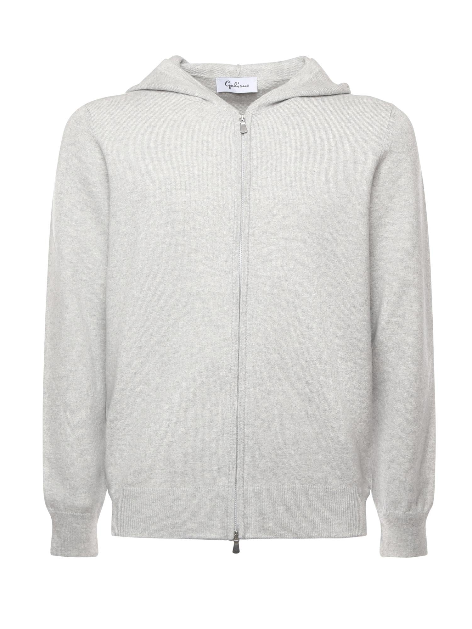 Felpa con zip in lana e cashmere 57180 19638044 GALIANO 
