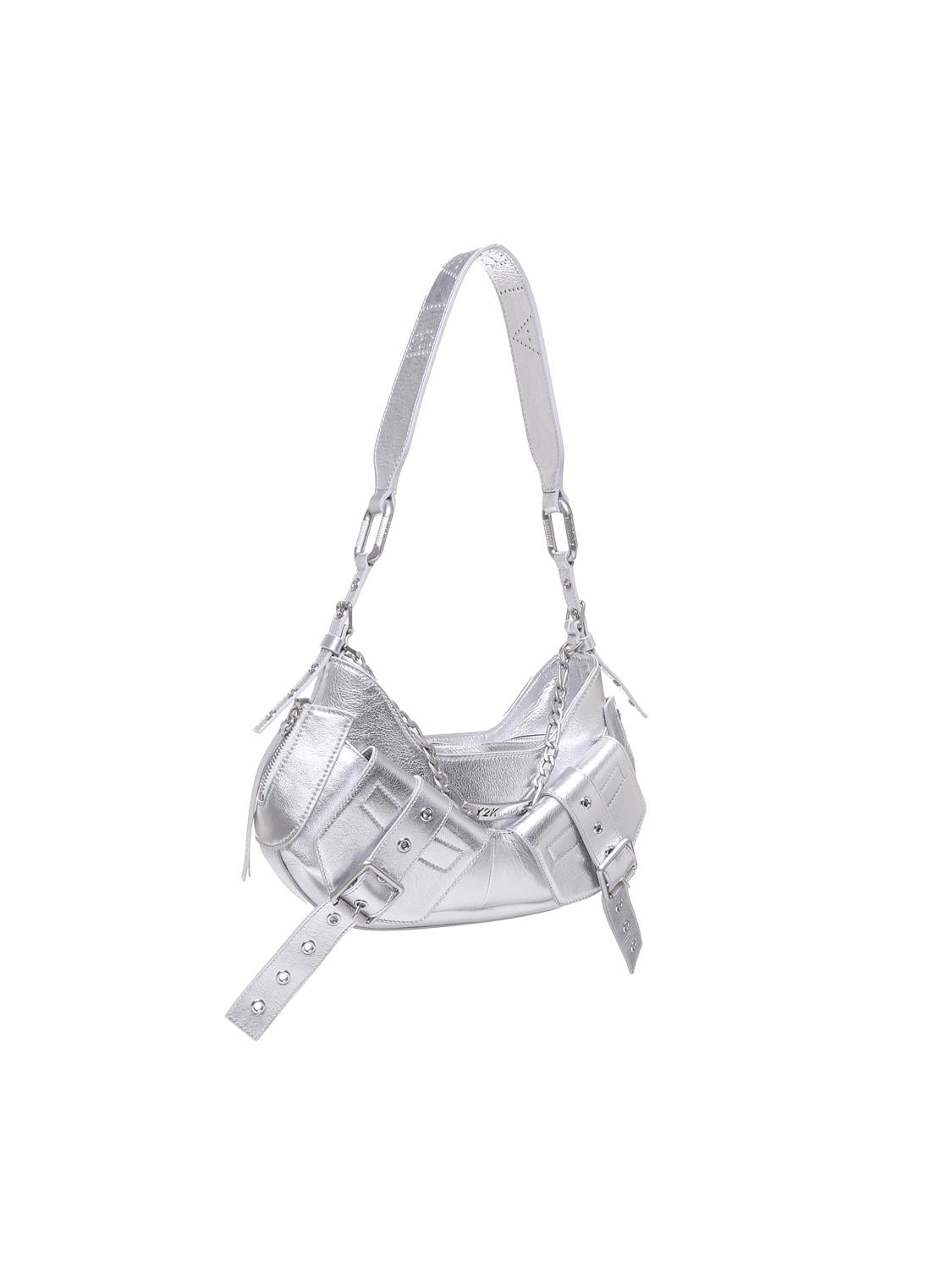 Borsa a spalla y2k001 in pelle FBBP70001MET -ARGENTO/NICKEL BIASIA 