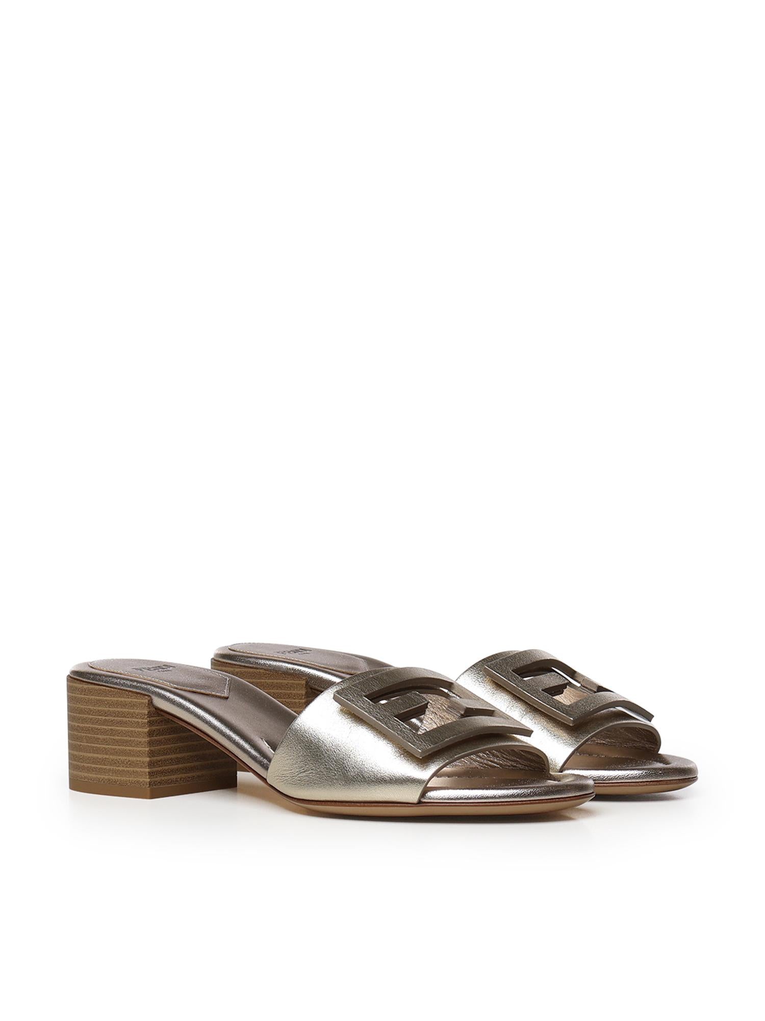 Slide Baguette in pelle laminata 8R8862 AY1RF0VF1 FENDI 