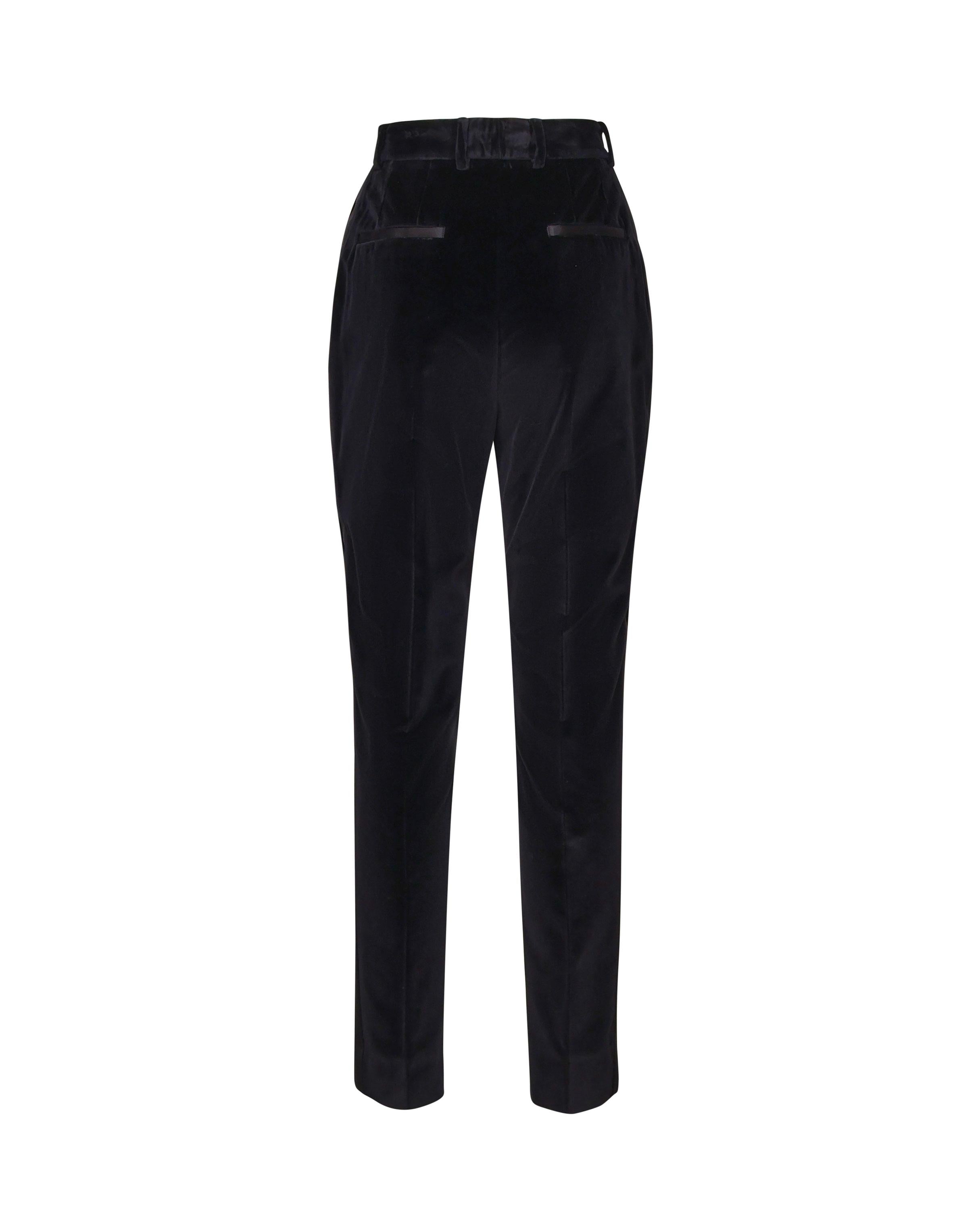 Pantaloni tuxedo sartoriali in velluto di cotone<BR/> FTC71T FUVG7N0000 DOLCE & GABBANA 