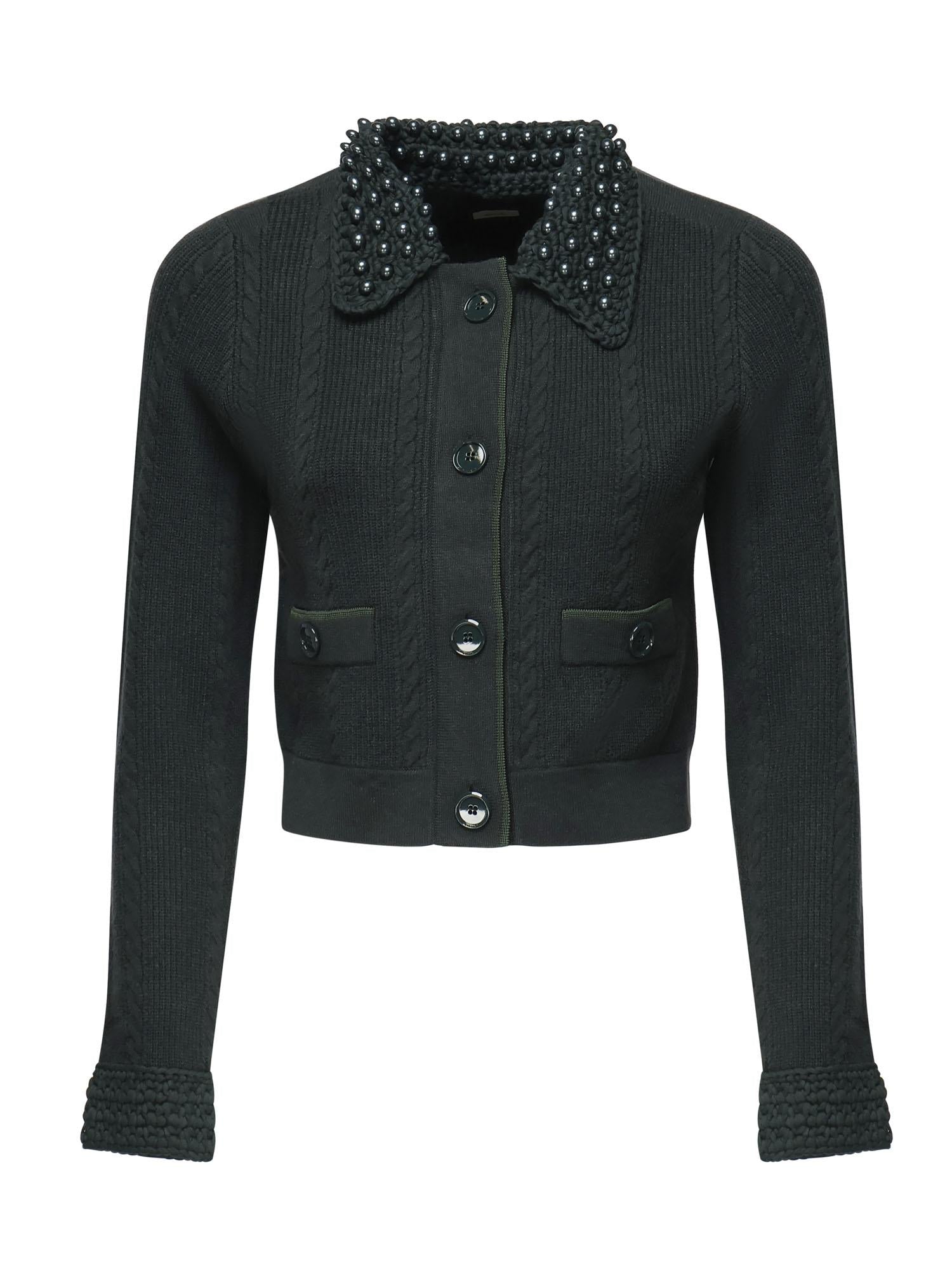 Giacca cropped in maglia 105485 A2QZX34 PINKO 