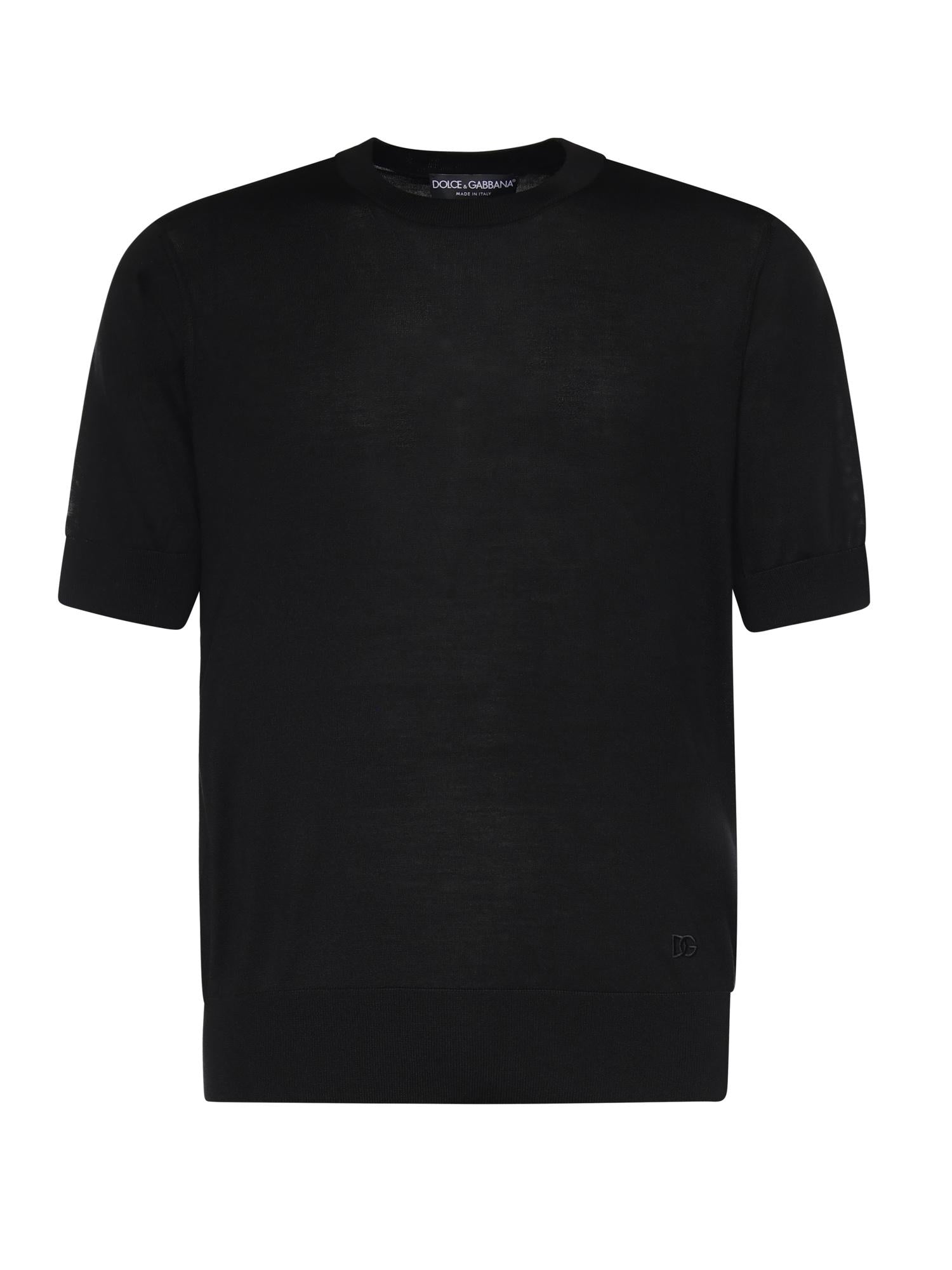 Maglia girocollo in seta GXX03Z JBSO5N0000 DOLCE & GABBANA 