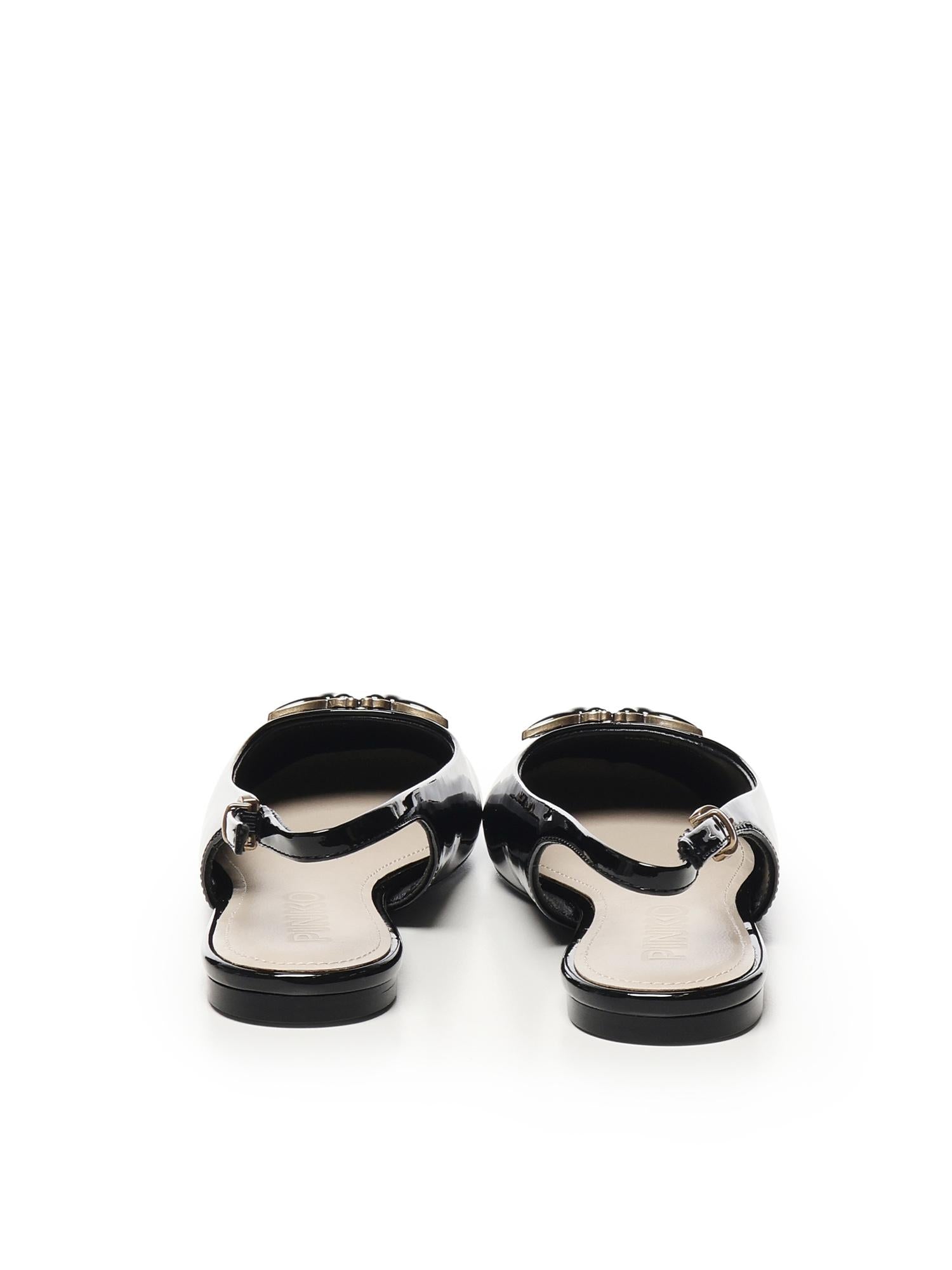 Ballerine in vernice con logo SD0247 E002Z99 PINKO 