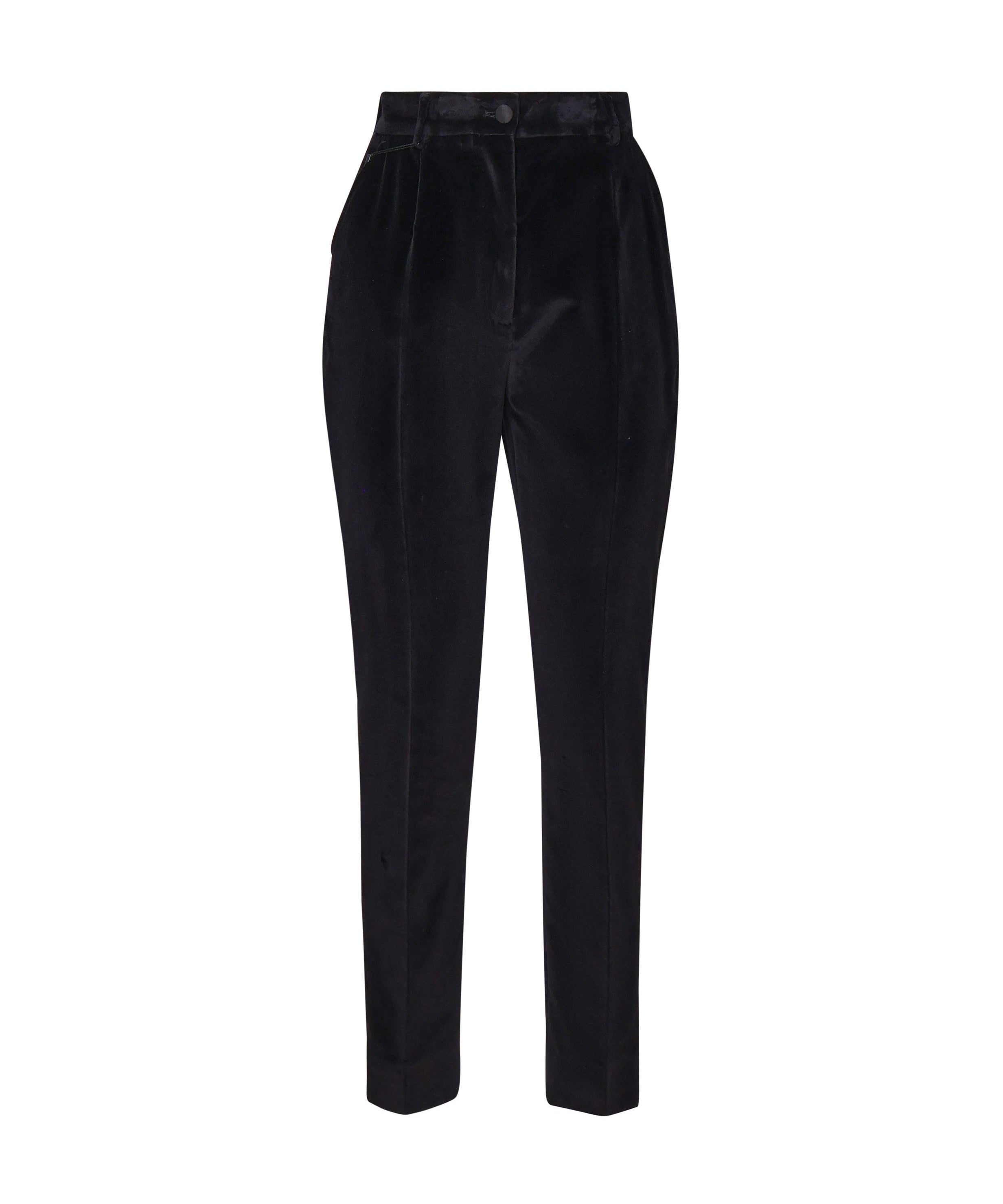 Pantaloni tuxedo sartoriali in velluto di cotone<BR/> FTC71T FUVG7N0000 DOLCE & GABBANA 