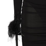 Abito longuette con drappeggio 105780 A2GSZ99 PINKO 