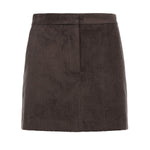 Minigonna in velluto DN6230 BROWN OTTOD'AME 
