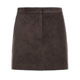 Minigonna in velluto DN6230 BROWN OTTOD'AME 