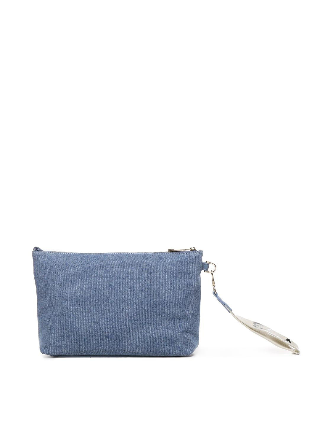 Pochette responsibility in cotone 73BE7V1568 RESPONSIBILITYDENIM/BIANCO V° 73 