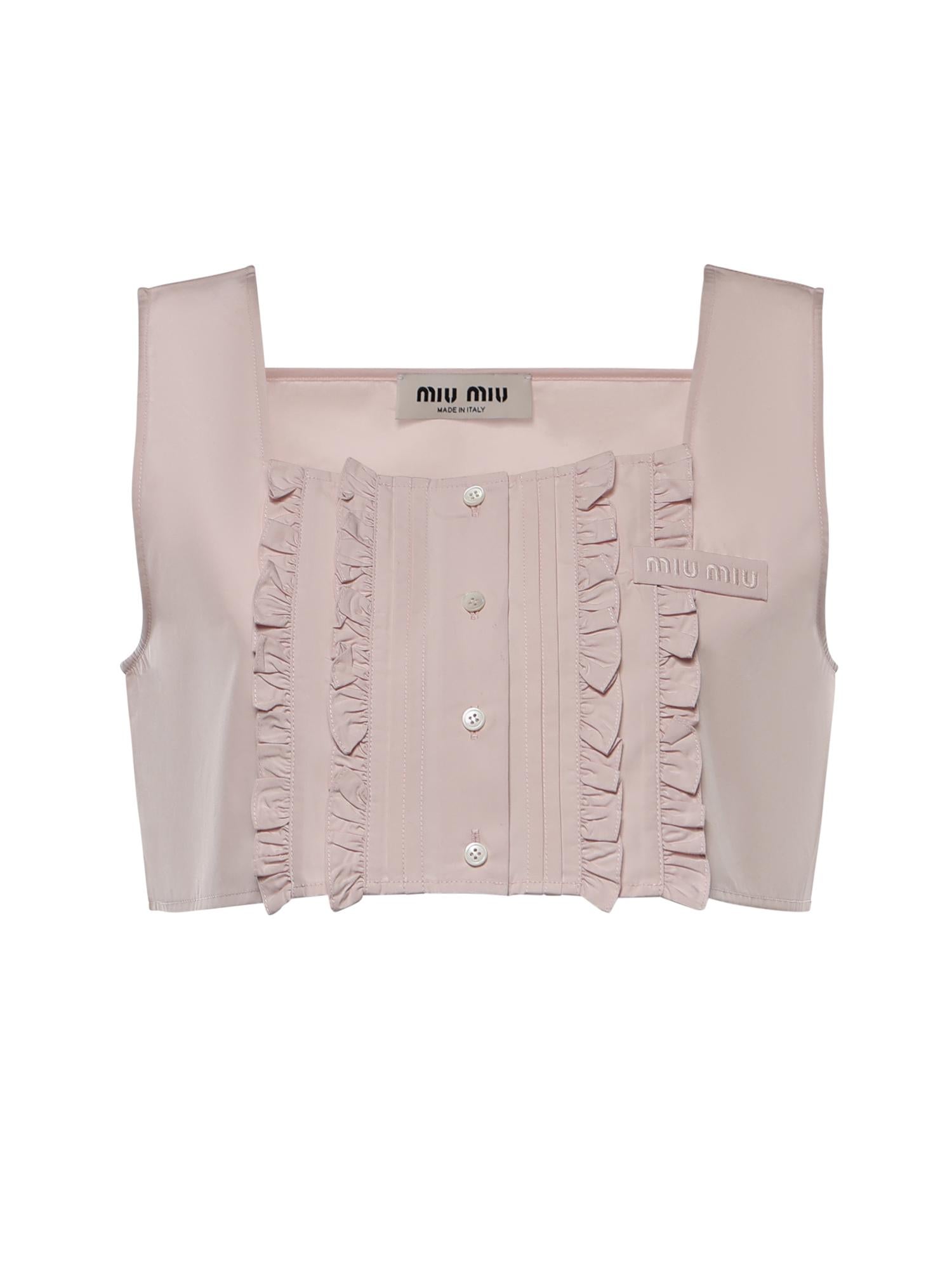 Top in popeline MT2245 10RGF0E18 MIU MIU 