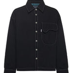 Overshirt con tasca sul petto SH003002 BLK BONSAI 