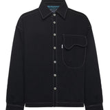 Overshirt con tasca sul petto SH003002 BLK BONSAI 
