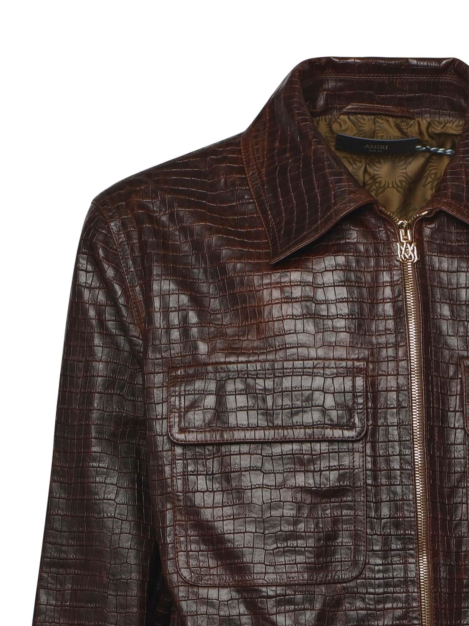 Giacca croc con zip AMBLTBN1028 268 AMIRI 