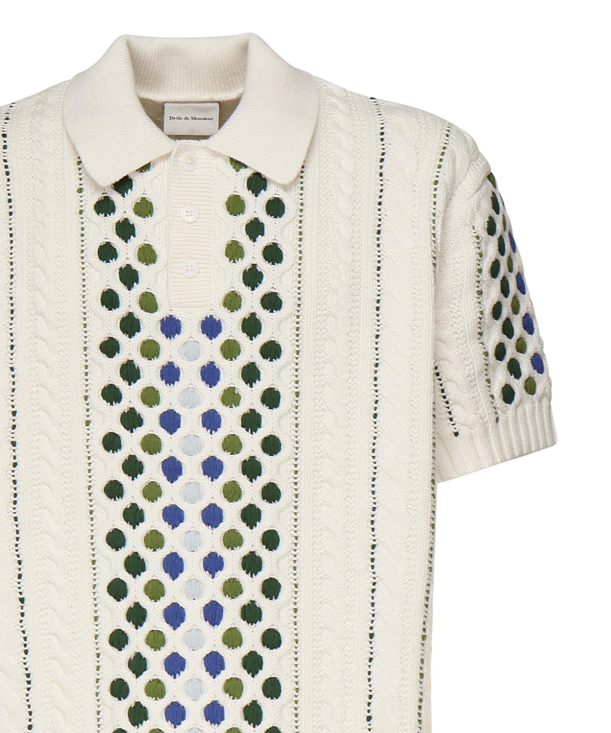 Polo Maille Brodé PO168WO023 CM Drôle de Monsieur 