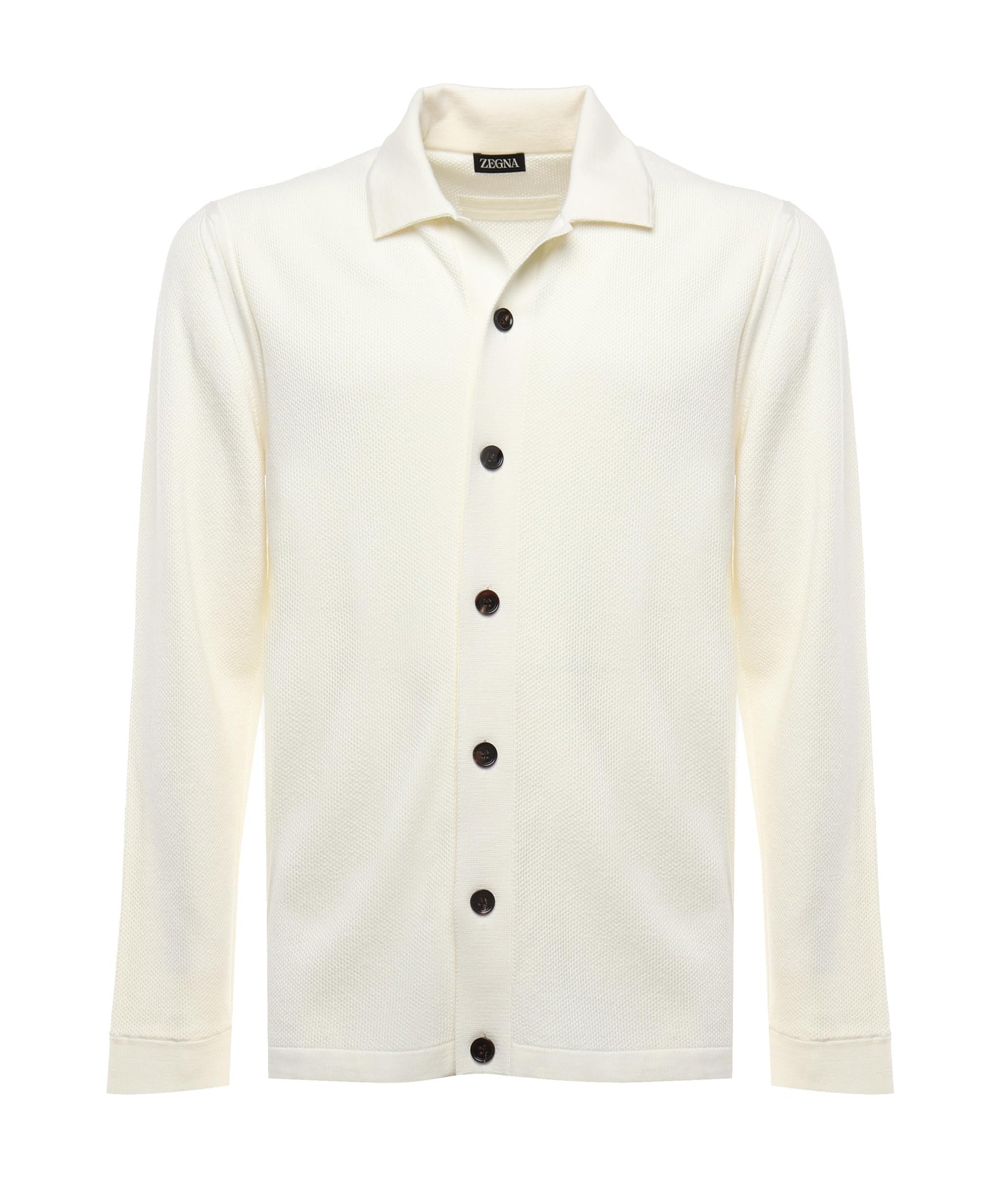 Camicia polo in lana<BR/> UFM23A9 FCT145N01105 ZEGNA 