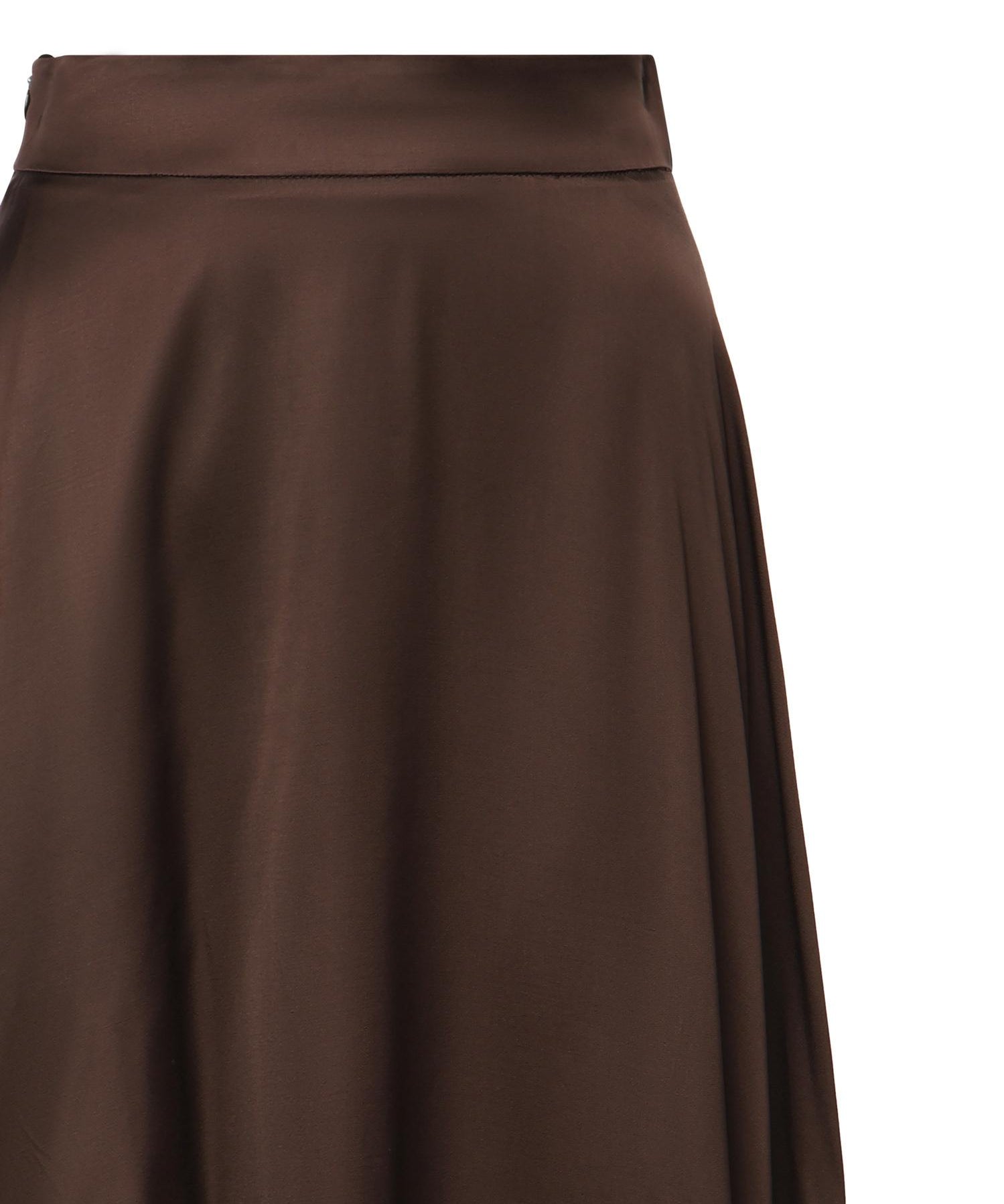 Gonna asimmetrica in satin 26SSNGN-0001 CIOCCOLATO NINEMINUTES 
