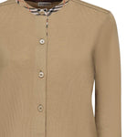 Cardigan in lana con finiture Check 8112164 B8626 BURBERRY 