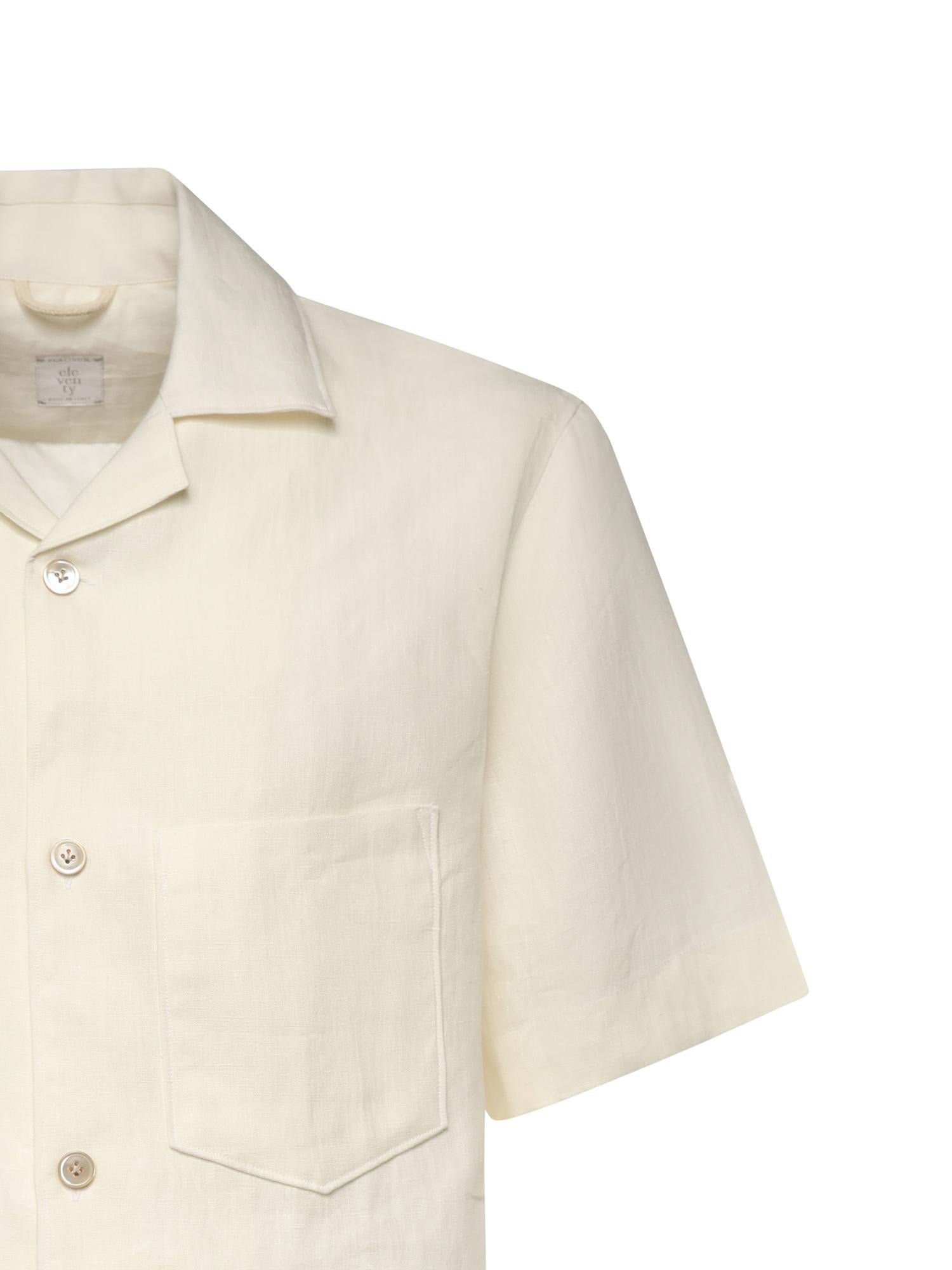 Camicia da bowling in lino M75CAMK09TES0I139 01NN ELEVENTY 